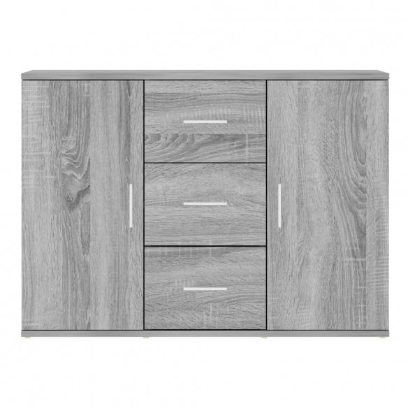 Buffet Sonoma gris 91x29,5x65 cm Bois d'ingénierie