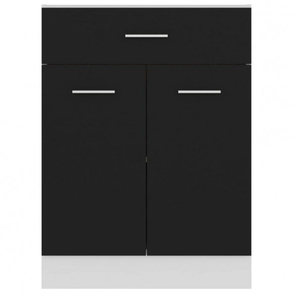 Armoire de plancher à tiroir Noir 60x46x81,5 cm Aggloméré