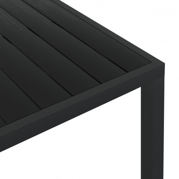 Table de jardin Noir 185 x 90 x 74 cm Aluminium et WPC