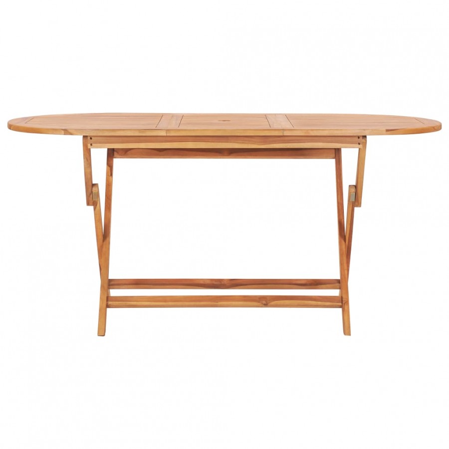 Table pliable de jardin 160x80x75 cm Bois de teck solide