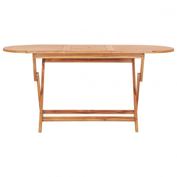 Table pliable de jardin 160x80x75 cm Bois de teck solide