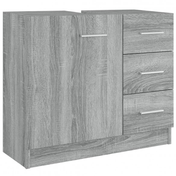 Armoire de lavabo Sonoma gris 63x30x54 cm Bois d'ingénierie