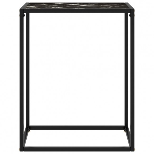 Table console Noir 60x35x75 cm Verre trempé