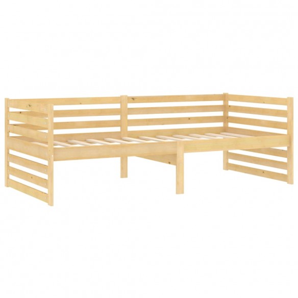 Lit de repos avec matelas 90x200 cm Bois de pin massif