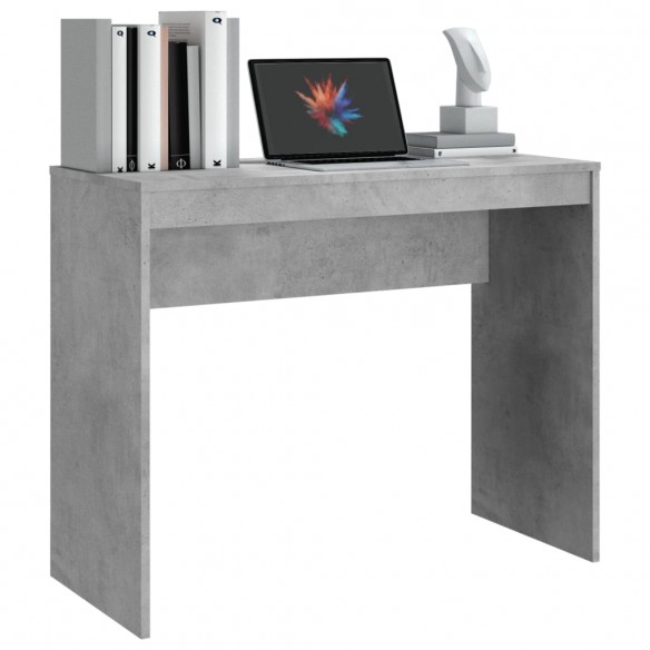 Bureau Gris béton 90x40x72 cm Bois d'ingénierie