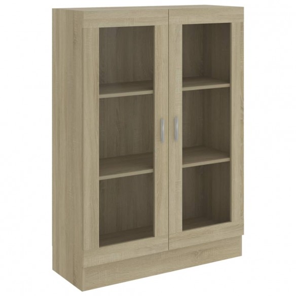 Armoire à vitrine Chêne sonoma 82,5x30,5x115 cm Aggloméré