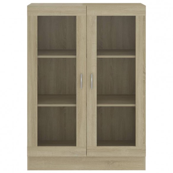 Armoire à vitrine Chêne sonoma 82,5x30,5x115 cm Aggloméré