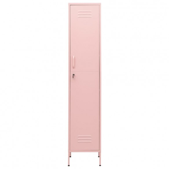 Armoire à casiers Rose 35x46x180 cm Acier