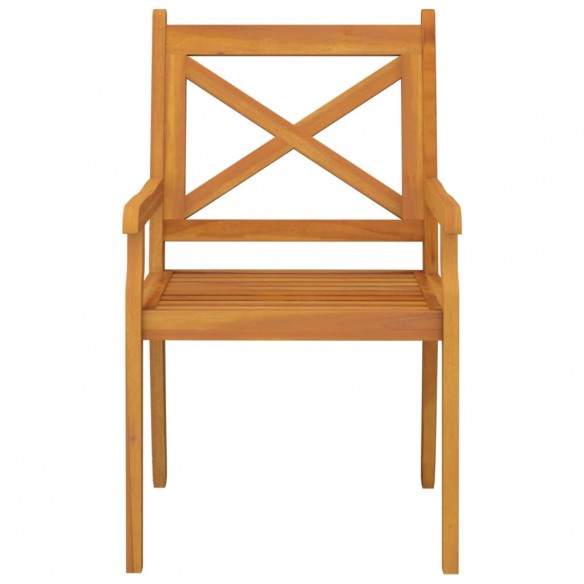 Chaises à dîner d'extérieur 4 pcs Bois d'acacia massif