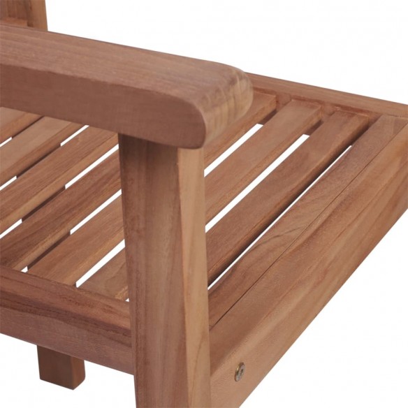 Chaises de jardin 4 pcs avec coussins bleu Bois de teck solide