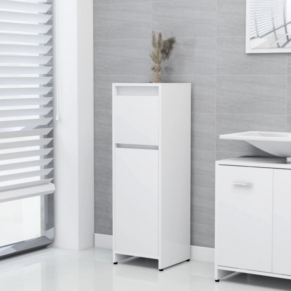 Ensemble de meubles de salle de bain 3 pcs Blanc Aggloméré