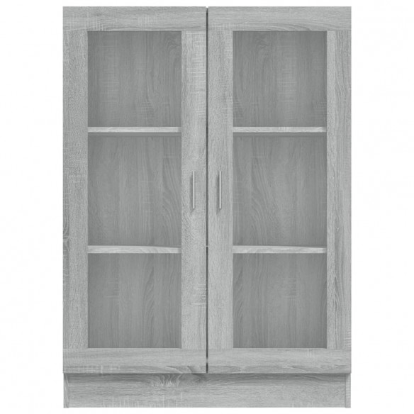 Armoire à vitrine Sonoma gris 82,5x30,5x115cm Bois d'ingénierie