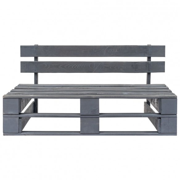 Banc palette de jardin bois gris