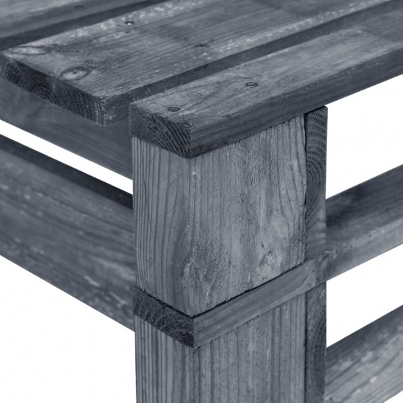 Banc palette de jardin bois gris