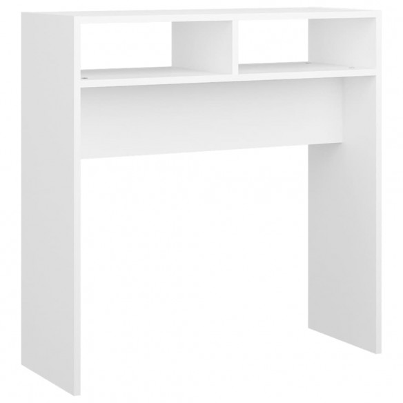 Table console Blanc 78x30x80 cm Aggloméré