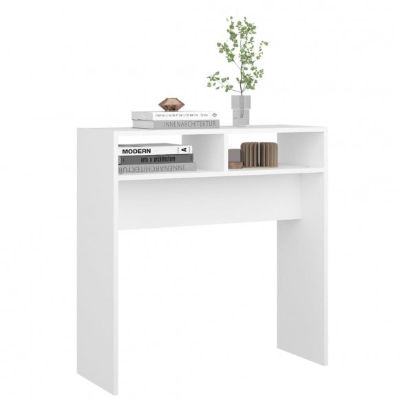 Table console Blanc 78x30x80 cm Aggloméré