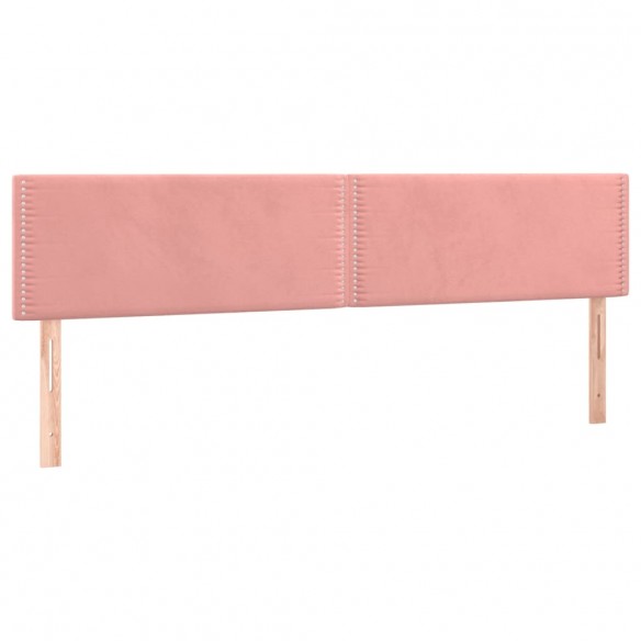 Têtes de lit 2 pcs Rose 100x5x78/88 cm Velours