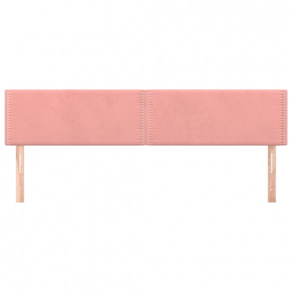 Têtes de lit 2 pcs Rose 100x5x78/88 cm Velours