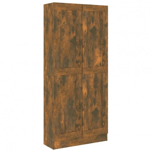 Armoire à livres Chêne fumé 82,5x30,5x185,5cm Bois d'ingénierie