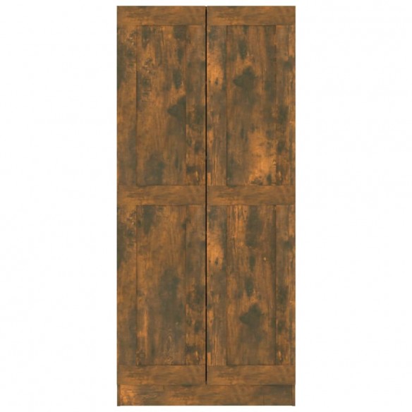 Armoire à livres Chêne fumé 82,5x30,5x185,5cm Bois d'ingénierie