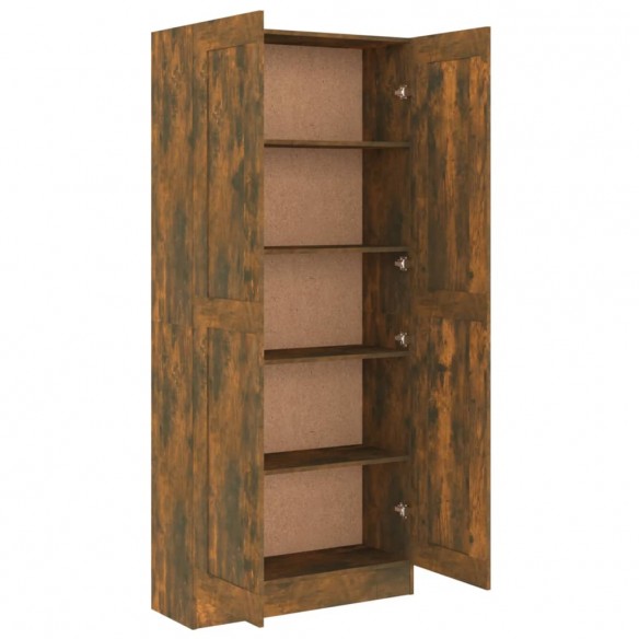 Armoire à livres Chêne fumé 82,5x30,5x185,5cm Bois d'ingénierie