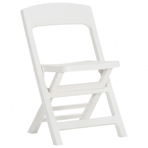 Chaises de jardin pliables 4 pcs PP Blanc