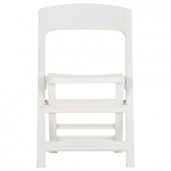 Chaises de jardin pliables 4 pcs PP Blanc