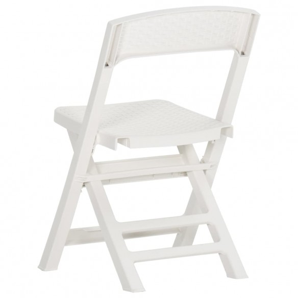 Chaises de jardin pliables 4 pcs PP Blanc