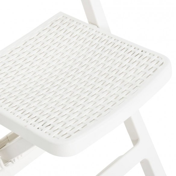 Chaises de jardin pliables 4 pcs PP Blanc