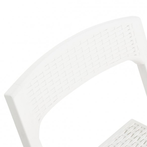 Chaises de jardin pliables 4 pcs PP Blanc