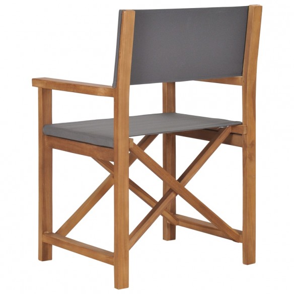 Chaises de metteur en scène pliantes lot de 2 Bois teck massif