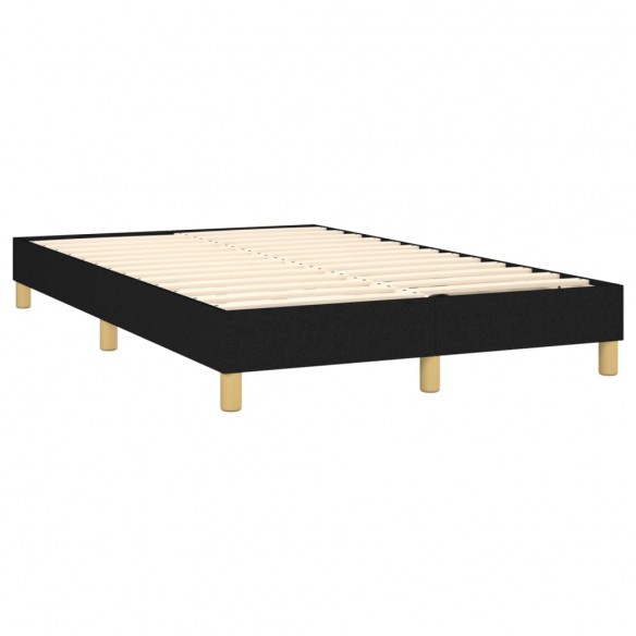 Cadre de lit avec matelas LED Noir 120x200 cm Tissu