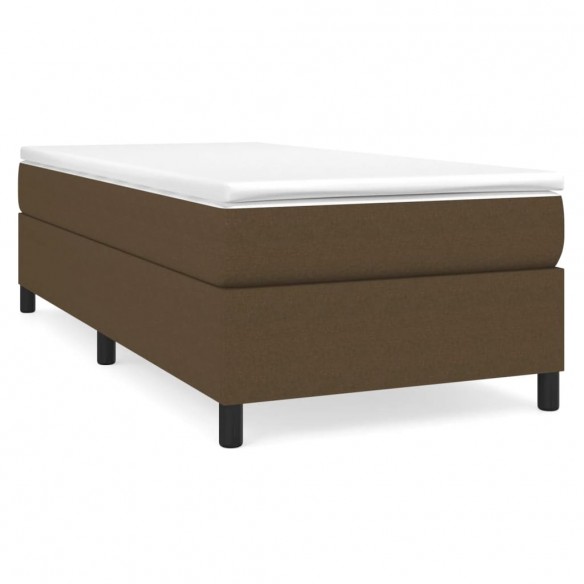 Cadre de lit avec matelas Marron foncé 90x190 cm