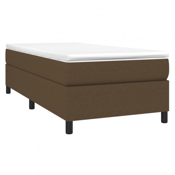 Cadre de lit avec matelas Marron foncé 90x190 cm