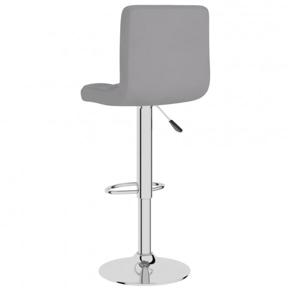 Tabourets de bar lot de 2 gris clair tissu