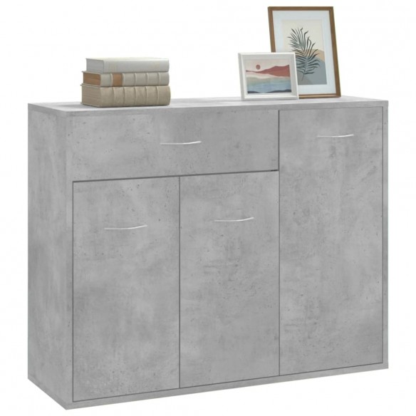 Buffet Gris béton 88x30x70 cm Aggloméré