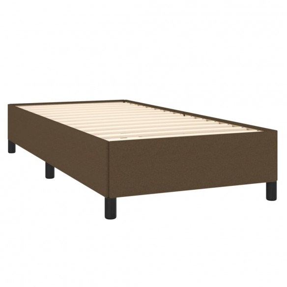 Cadre de lit avec matelas Marron foncé 90x190 cm