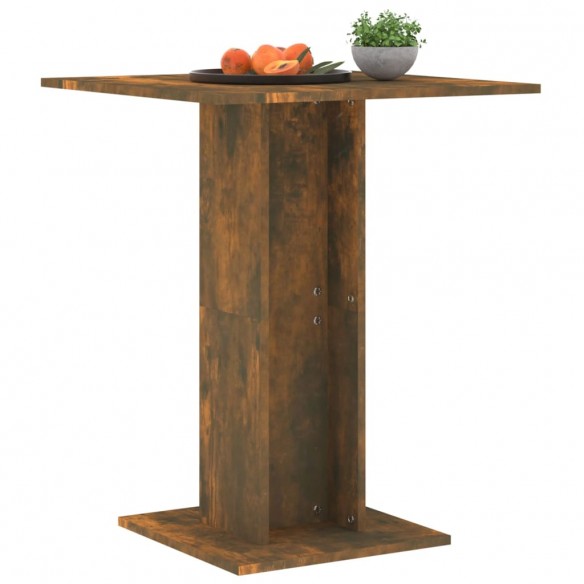 Table de bistro Chêne fumé 60x60x75 cm Bois d'ingénierie