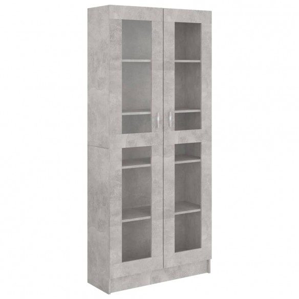 Armoire à vitrine Gris béton 82,5x30,5x185,5 cm Aggloméré