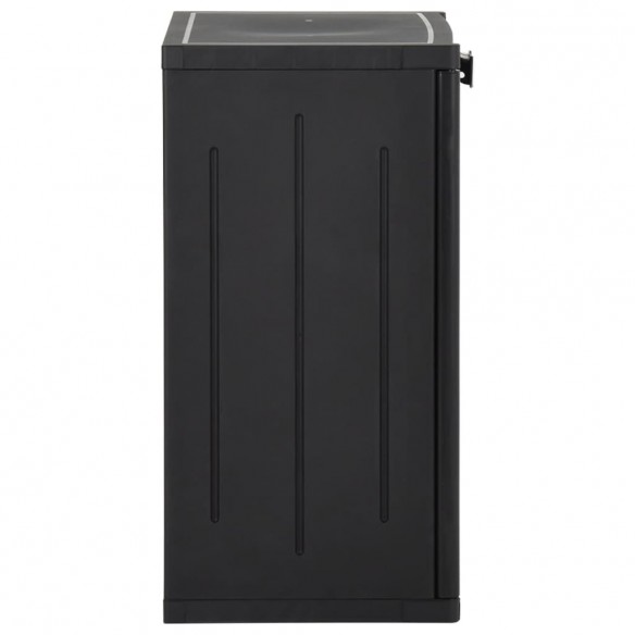 Armoire de rangement de jardin Noir 65x45x88 cm PP Rotin