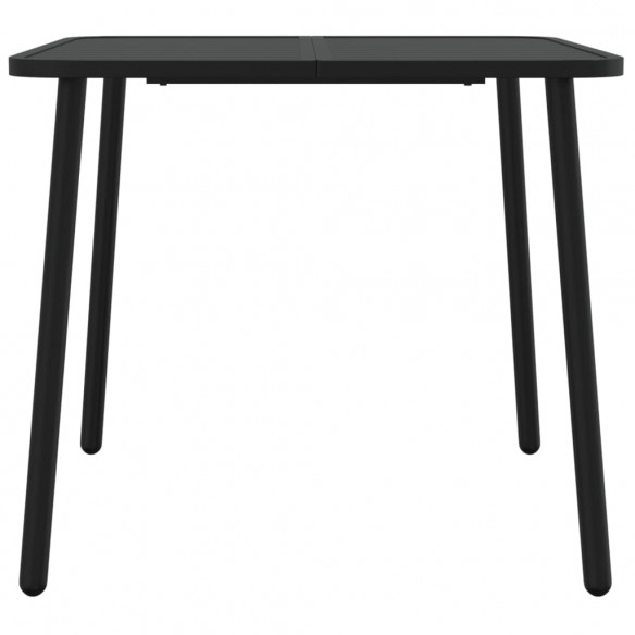 Table de jardin anthracite 80x80x71 cm acier