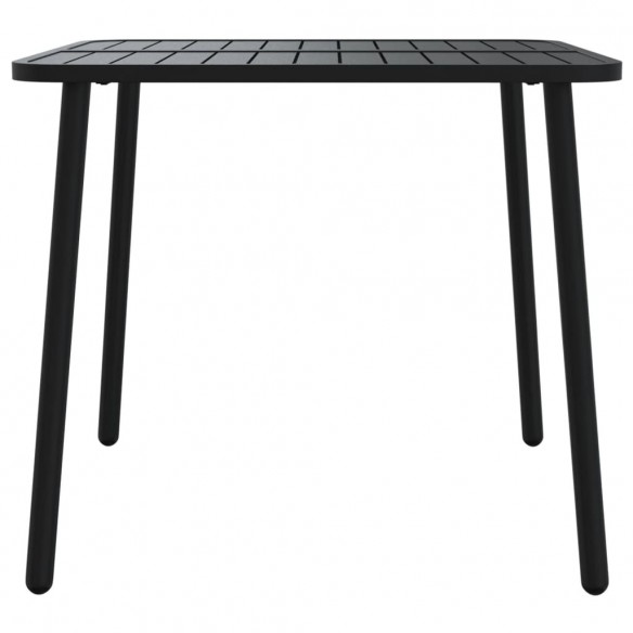 Table de jardin anthracite 80x80x71 cm acier