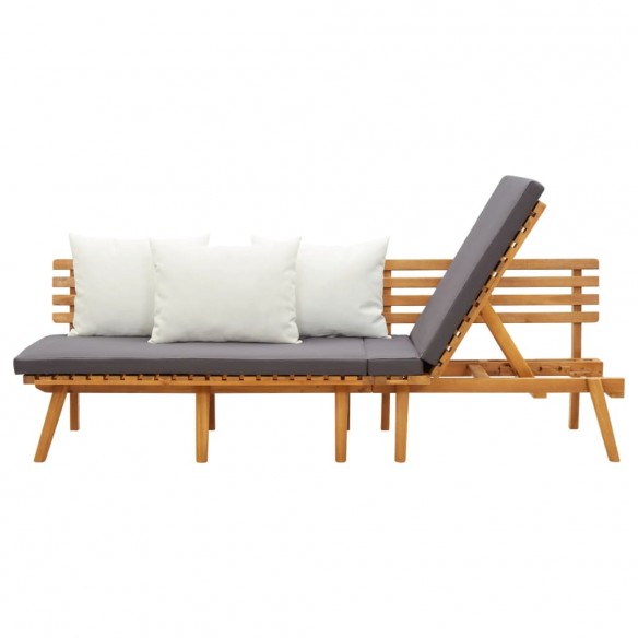 Lit de repos de jardin 200x65 cm Bois d'acacia solide