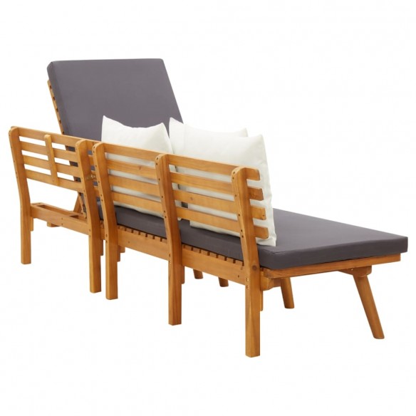 Lit de repos de jardin 200x65 cm Bois d'acacia solide