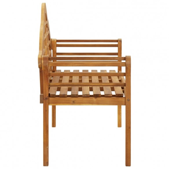 Banc de jardin avec coussin 135 cm Bois d'acacia massif