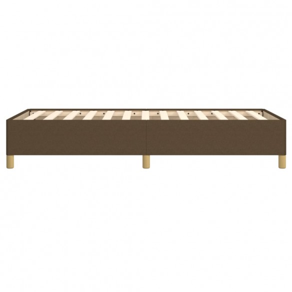 Cadre de lit Marron foncé 90x190 cm Tissu