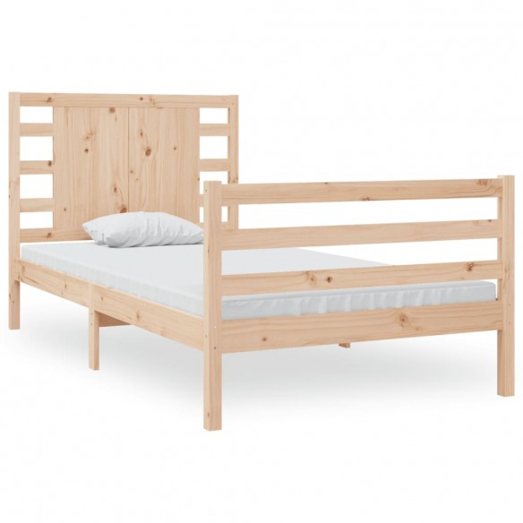 Cadre de lit bois de pin massif 75x190 cm petit simple