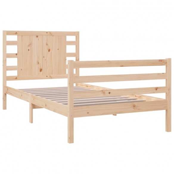 Cadre de lit bois de pin massif 75x190 cm petit simple