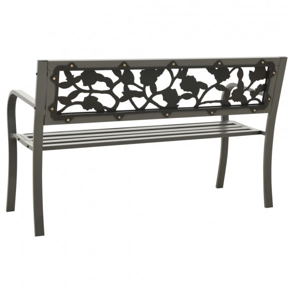 Banc de jardin 125 cm Acier Gris