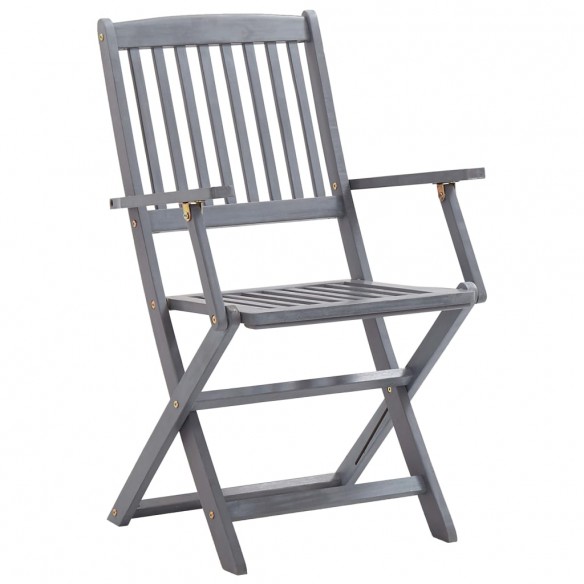 Chaises pliables d'extérieur 4 pcs Bois d'acacia solide